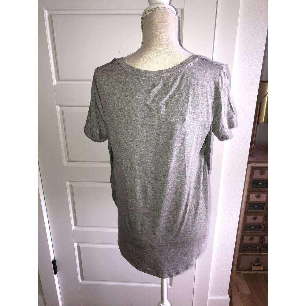 Chaser Grey Tulip Side Scoop Neck Tee -M - Picture 3 of 4